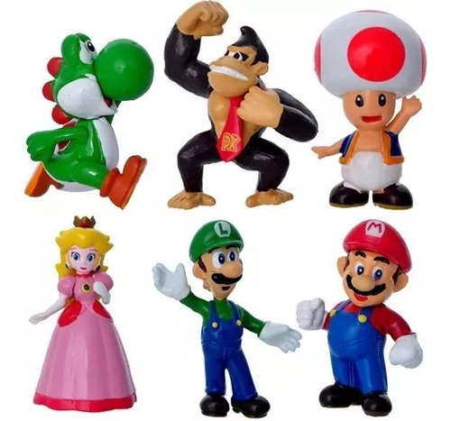 Figuras De Mario Bross 6 Unidades