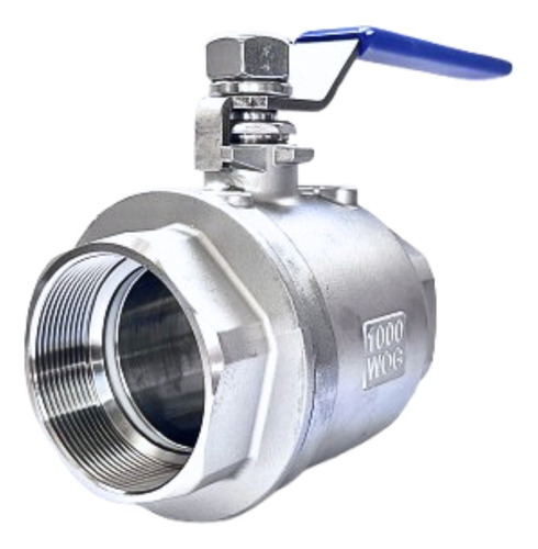 Válvula Esfera 2-1/2 Pol. Bsp Aço Inox 304 Com Vedação Ptfe