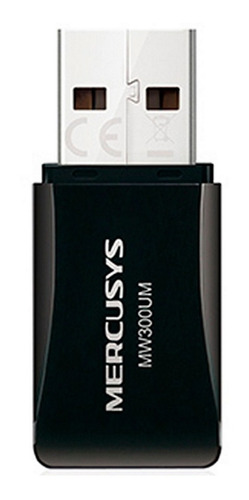 Adaptador De Red Mercusys Usb Inalambrico 300 Mbit/s Mw300um