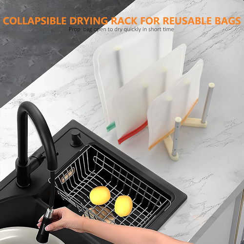 Estante De Secado Plegable Para Botellas Y Tazas Reutilizabl