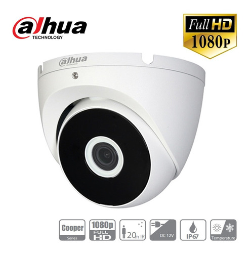 Camara De Seguridad Dahua Minidomo Metálica Exterior Fullhd 