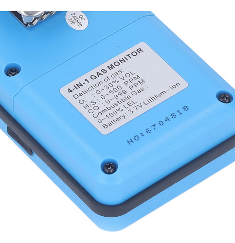 Detector De Gas, Monitor 4 En 1, Co, H2s, O2, Lel, Preciso