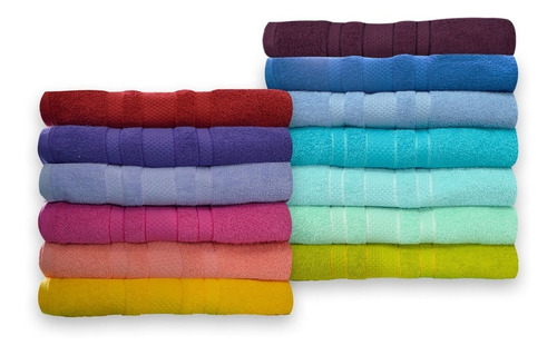 Imagen 1 de 5 de Toallas Medio Baño (6 Piezas) , 100 % Algodón, Envío Gratis