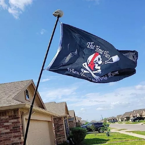 Bandera The Pirate Time Flies When You Have Rum 1.5 X 0.9 M Pirata