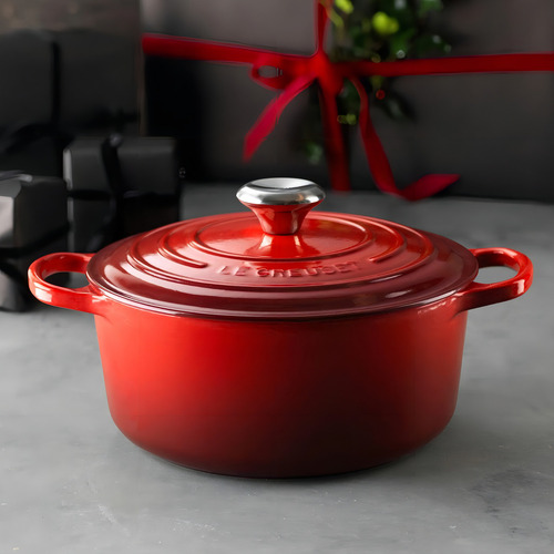 Panela Redonda 26cm 5,3l Signature Vermelha Le Creuset Cor Vermelho