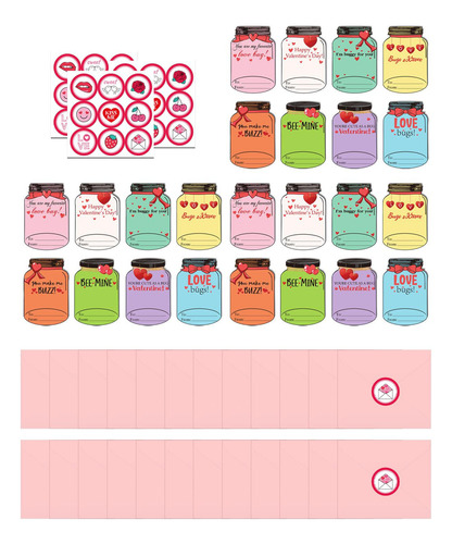 24 Tarjetas De San Valentín Divertidas Con Sobre Rosa