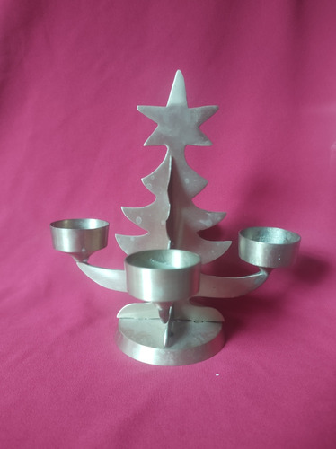 Candelabro Navidad De Bronce