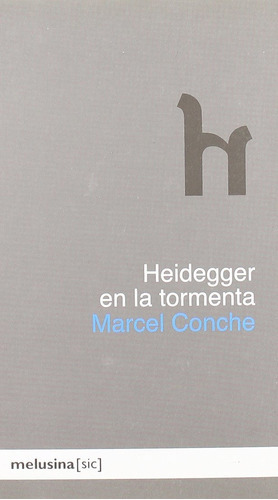 Heidegger En La Tormenta, De Che, Marcel. Editorial Melusina, Tapa Blanda En Español, 2006