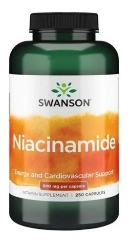 Niacinamida Vitamina B3 Premium 500 Mg 250 Cápsula Eg N08