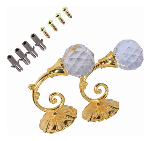 Soporte Para Cortinas De Cristal, 2 Unidades, De Metal, Para