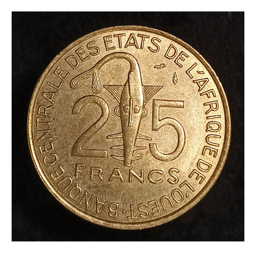 África Del Oeste 25 Francos 1978 Sc Km 5 Gacela Blanca