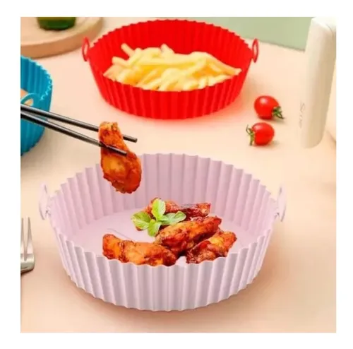 X6 Bandejas De Silicona Para Airfryer Freidora Protector Col