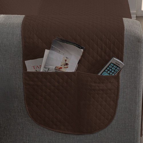 Kit Protetor De Sofá 2 E 3 Lugares Com Bolsos Laterais Liso