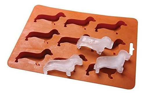 Lywuu Dachshund Dog Shaped Silicone Ice Cube Moldes Y Bandej