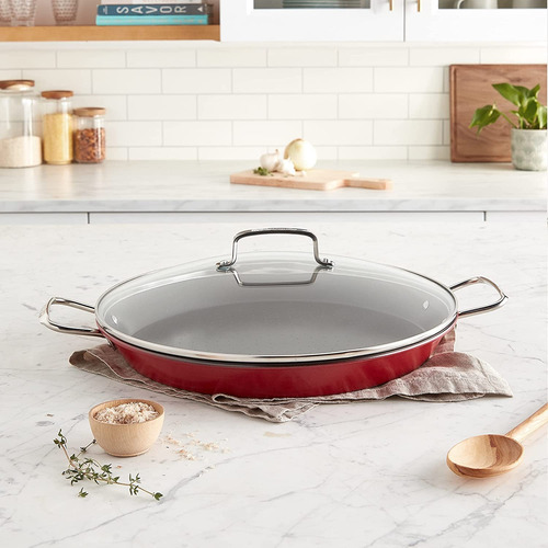Paellera Cuisinart 38cm Con Tapa/ Cocina Horno Sartén