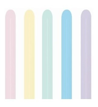 Imagen 2 de 3 de Globos Globologia Multicolor Pastel Globoflexia T260 50uni