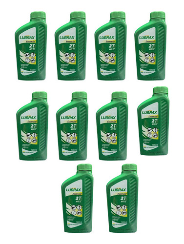 10 Oleo Lubrax 2t Mineral 500ml Para Rocadeiras Motosserras