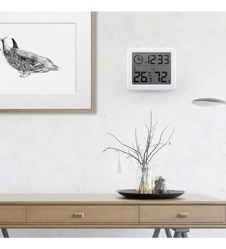 Mini Termómetro Reloj De Interior Monitor De Oficina