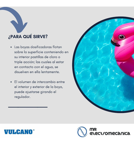 Imagen 3 de 10 de Boya Dosificadora Cloro Vulcano Con Termómetro