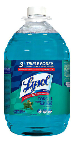 Limpiador Lysol Desinfectante Multiusos Aroma a Pino de 5L