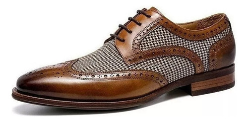 Zapatos Casuales De Moda Oxford Brogues De Piel Acogedora