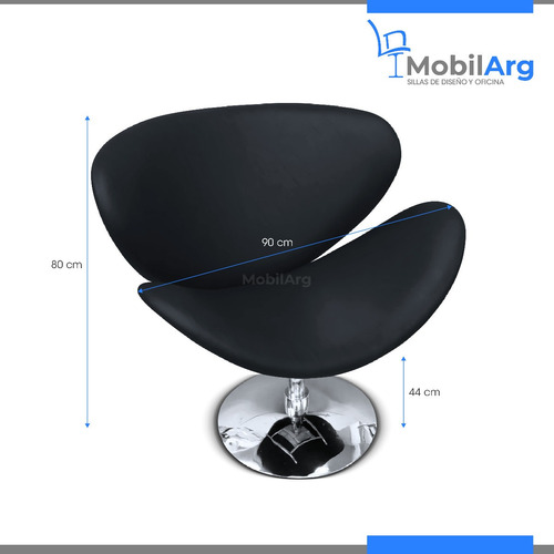 Imagen 4 de 7 de Sillon Pierre Paulin Neumatico Base Plato Giratoria Cromada