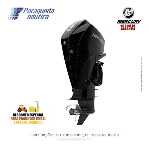 Imagem 2 de 10 de Motor De Popa Mercury 4 Tempos 200hp Cxl Efi V6 Dts Preto