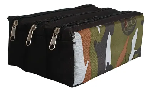 Estuche Escolar Extensible 4 Compartimentos VICDUEKG - 23x11x3.8 Cm, Gran Capacidad, Diseño A Cuadros Kawaii