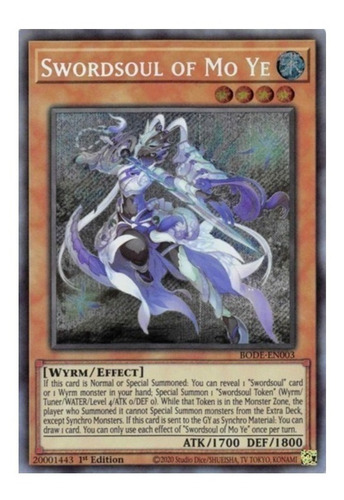 Yugioh Almaespada De Mo Ye - Bode-sp003 Secret Rare