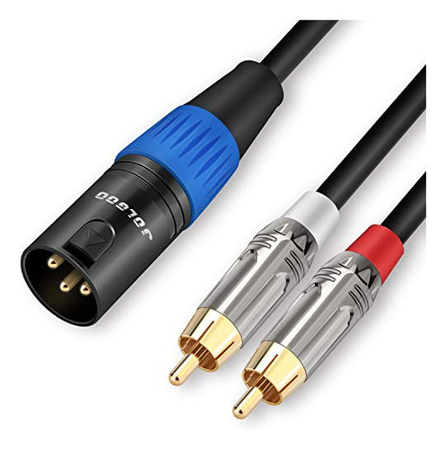 Cable Xlr Macho A 2 Rca Macho, 6.6 Pies