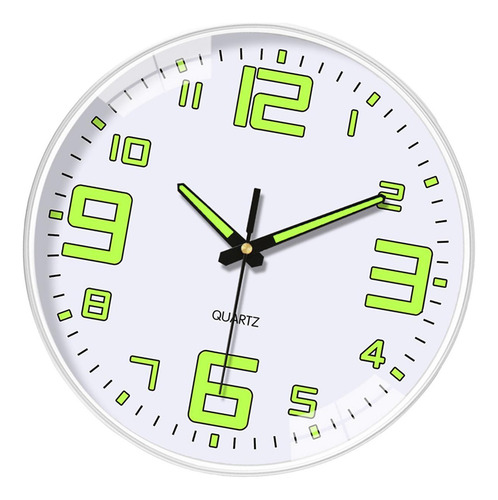 Reloj De Pared Con Adorno Simple Y Único, Números Blancos