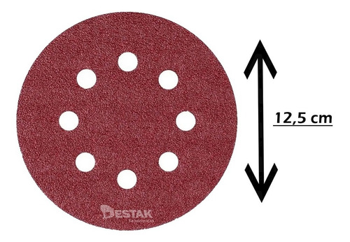 Imagem 5 de 9 de Base De Lixa Disco C/ Velcro 125 + Lixas 40g E 100g