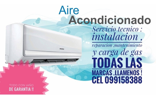 Aire Acondicionado Instalación Reparación Service Carga Gas