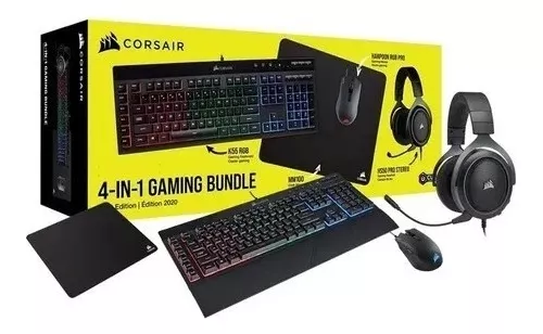 GAME PK200 Pack Gaming 4in1 - Teclado + Ratón + Alfombrilla + Auriculares.  PC GAMING