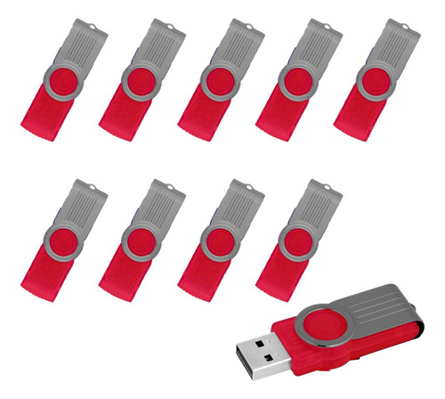 10 Adaptadores Lector Memoria Micro Sd Hc A Usb Memoria Color Rojo