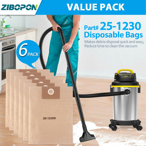 Paquete De 6 Bolsas De Filtro Desechables 25-1230 De Repu...