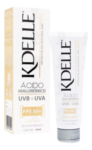 Protector Solar Facial Con Color Y Acido Hialuronico Fps 50