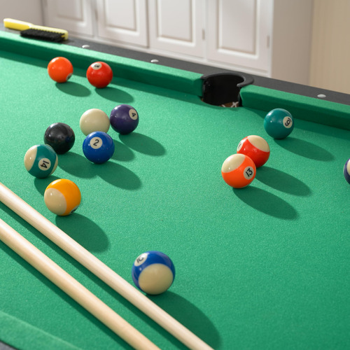 Mesa De Billar Portátil Plegable 167 Cm Para Sala De Juegos Color Del Paño