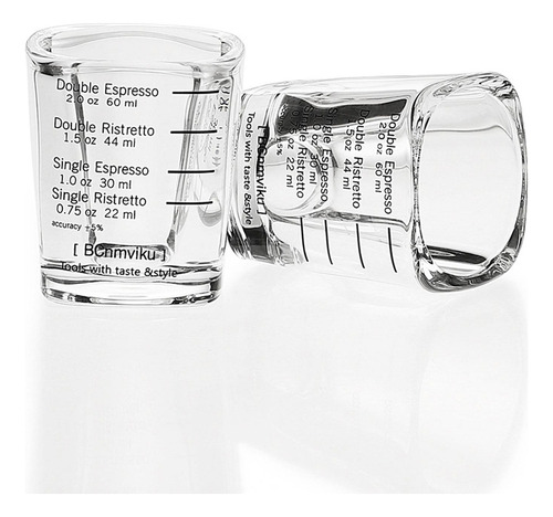Ba 2 Vasos De Chupito Espresso Vasos De Medición Líquidos De