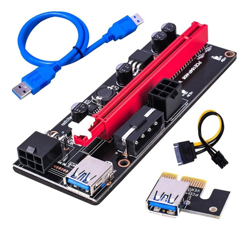 Riser Pci-e 1x A 16x Adaptador Btc Mineria Criptomoneda$ Usb