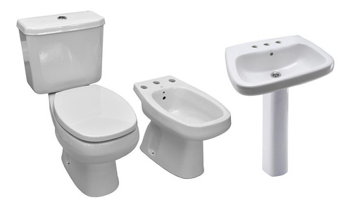 Combo Sanitario Inodoro Roca Monaco Tapa Deposito Bidet Lava