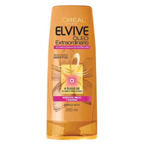 Acondicionador L'Oréal Paris Elvive Óleo Extraordinario Nutrición Intensa Óleo de Coco en tubo depresible de 200mL por 1 unidad