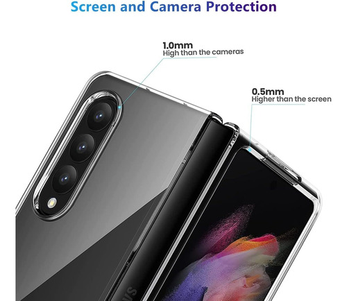 Funda Silicona Tpu Suave Carcasa Para Galaxy Z Fold 3 Transparente Samsung Galaxy Z Fold 3