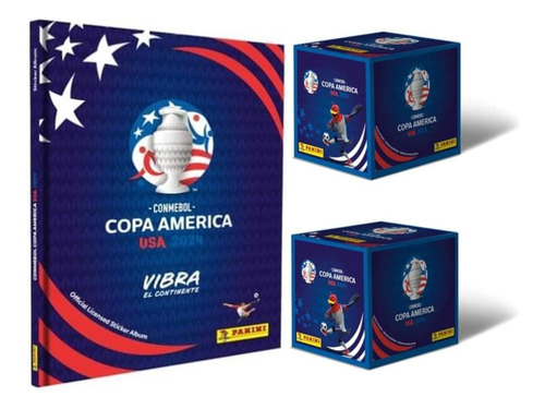 2 Cajas + Album Tapa Dura Copa America Usa 2024 Panini