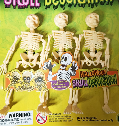 Esqueleto Halloween X 10 Decoracion Souvenirs Cotillon