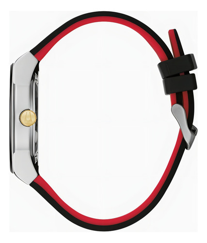 Reloj de pulsera Bulova Futuro Millennia 98c146 Original para hombre, color negro/rojo, color de fondo negro