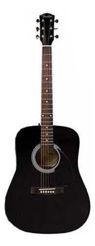 Guitarra acústica Fender Dreadnought FA-115 para diestros black brillante
