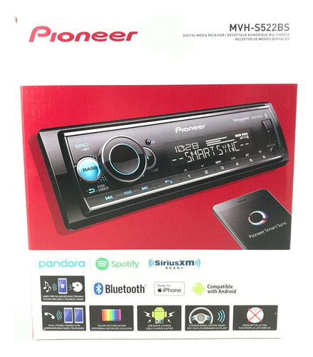 Auto Estereo Pioneer Mvh-s522bs Alexa Spotify Usb