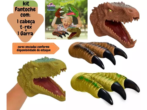 Fantoche Tiranossauro Rex Cabeça T-rex Brinquedo Infantil - Dupari