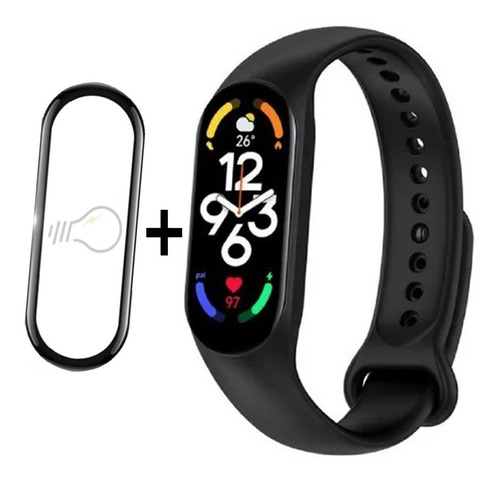 Combo Correa Pulsera Silicon Para Xiaomi Mi Band 7 + Mica 3d